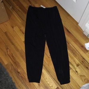 Small high waisted black jogger pants never worn
